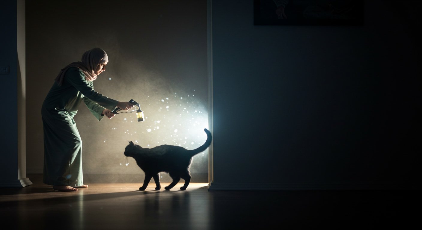 رؤية طرد القطة السوداء في المنام