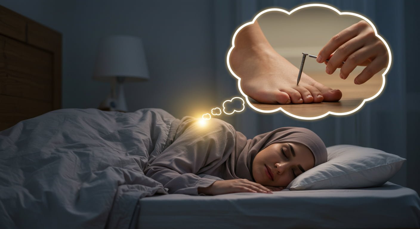 ما تفسير نزع مسمار من القدم في المنام للمتزوجة؟