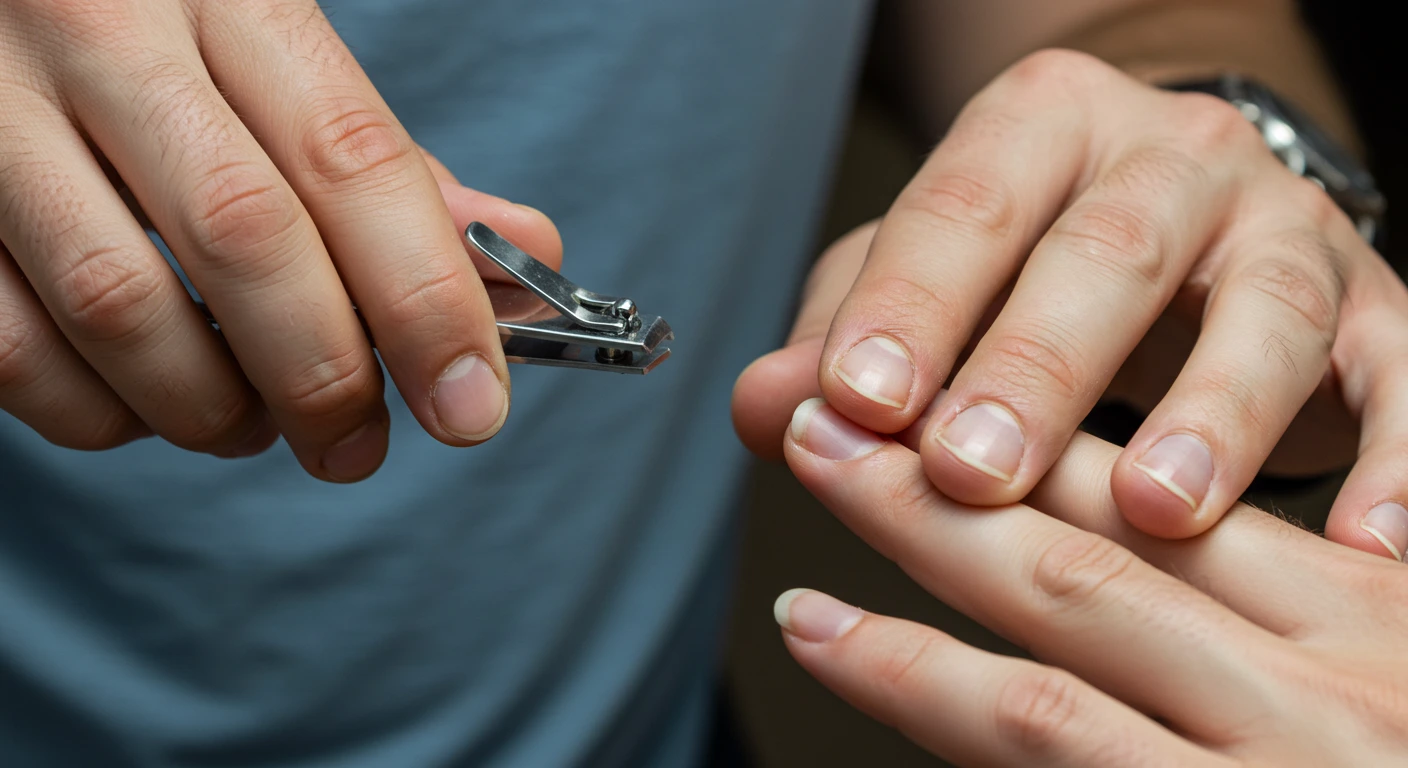 قص الأظافر الطويلة أو المتسخة للرجل
