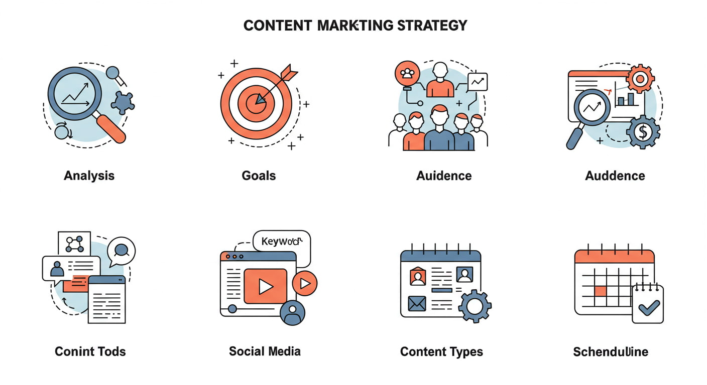 خطوات بناء استراتيجية تسويق بالمحتوى فعالة