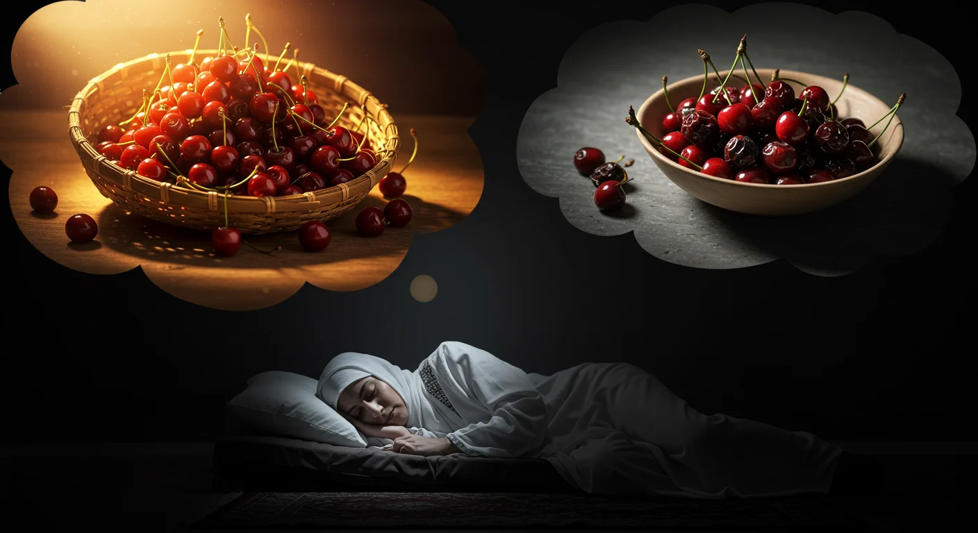 كرز كثير مقابل قليل أو متعفن في الحلم