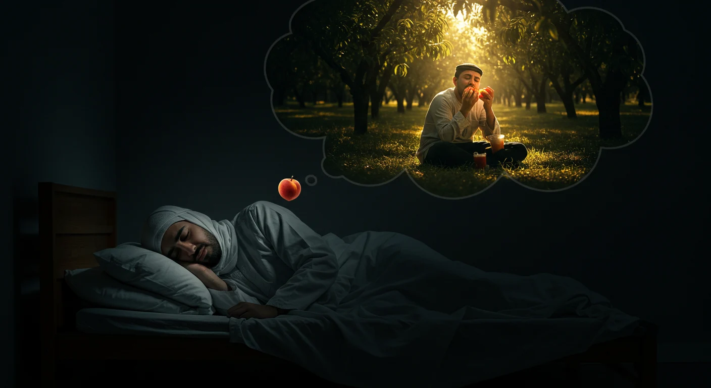 اكل الخوخ الحامض في الحلم