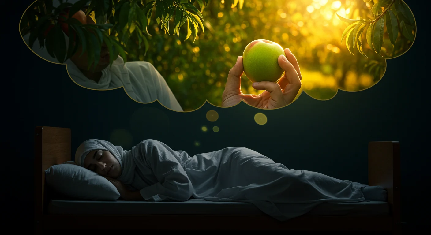 اكل الخوخ الأخضر في المنام