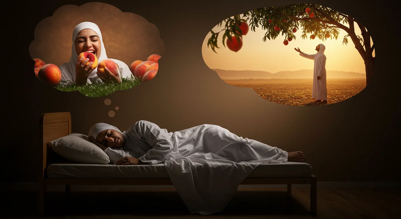 الفرق بين اكل الخوخ ورؤيته فقط في المنام