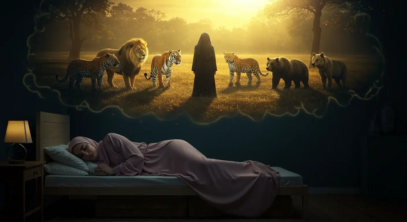 تفسير رؤية الحيوانات المفترسة للمتزوجة