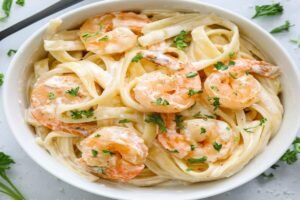 خطوات تحضير المكرونة بالجمبري