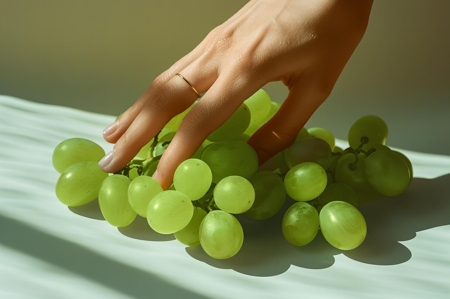 تأثير العنب الأخضر على البشرة