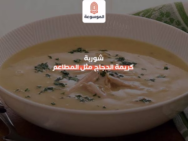 طريقة عمل شوربة كريمة الدجاج مثل المطاعم