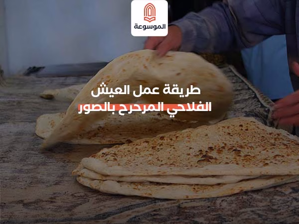 طريقة عمل العيش الفلاحي المرحرح بالصور